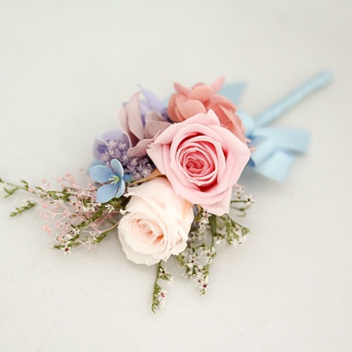 リースブーケ INFINITY / プリザ・アートmixのリースブーケ2青